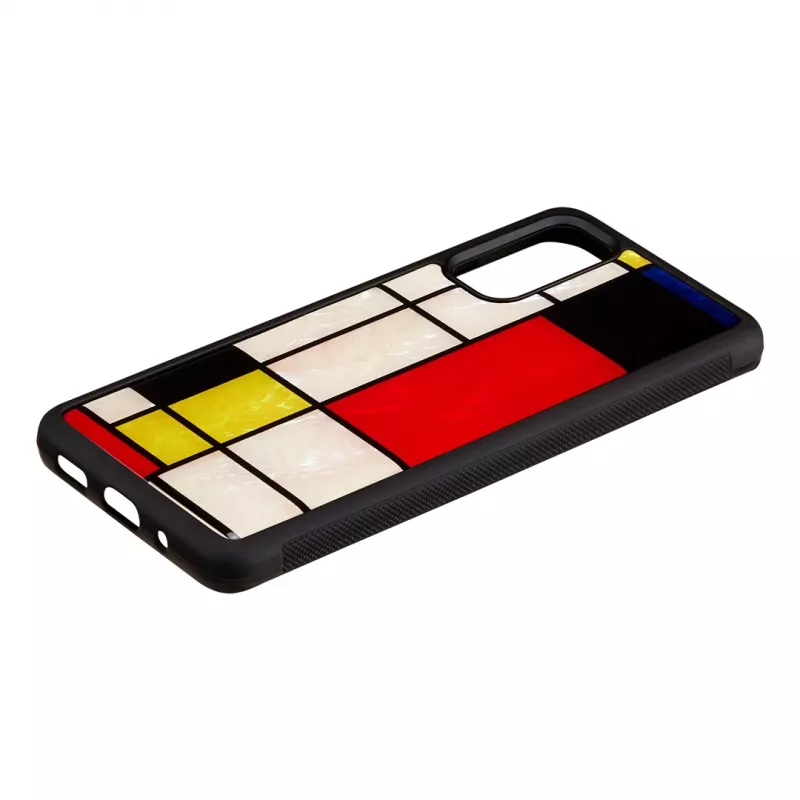 Hoes iKins voor Samsung Galaxy S20, zwart Mondrian-design