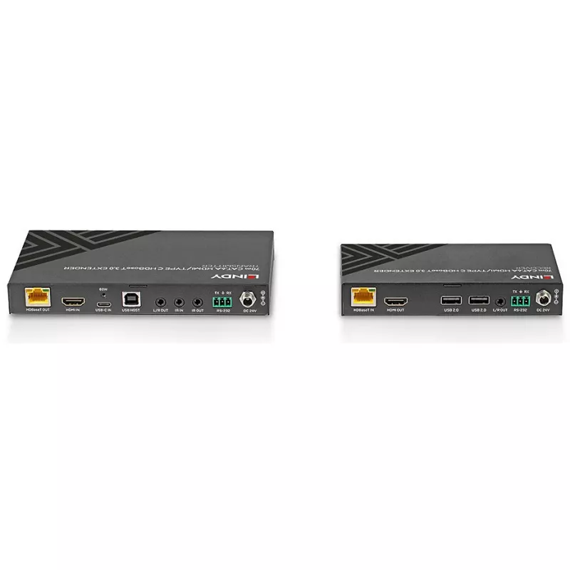Lindy 70m Cat.6A HDMI 4K60 & Type C HDBaseT 3.0 KVM-extender