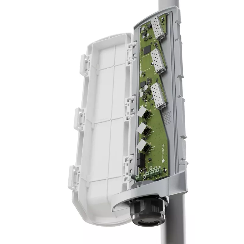 Netwerk-switch MikroTik CSS606-1G-2Gi-3S+OUT 6-poorts switch met 1G en 10G SFP+ uplinks
