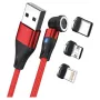 USB-kabel RealPower MagneticCharge3 2 m USB-A rood