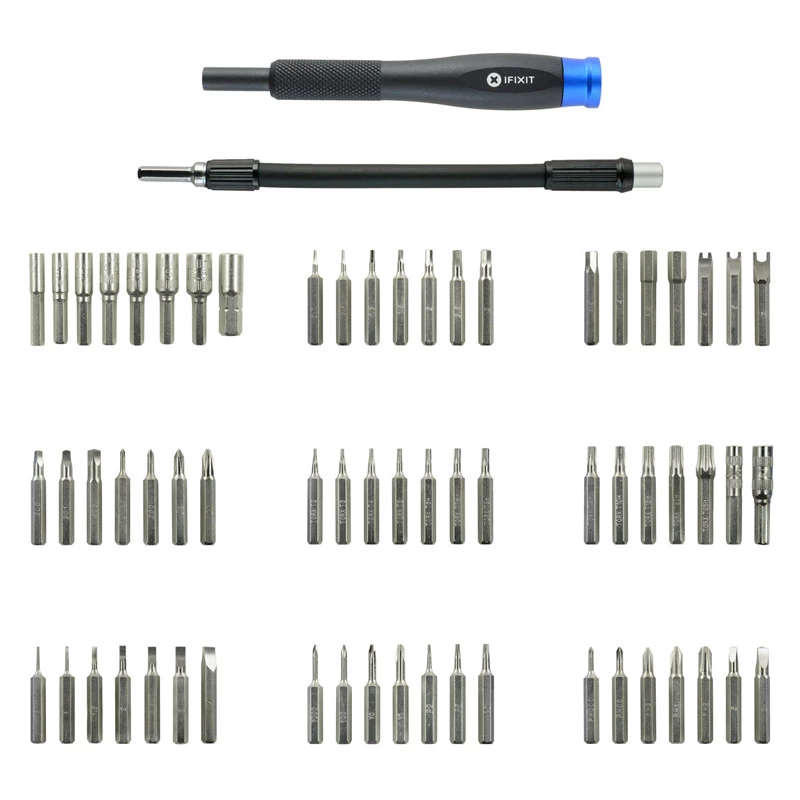 iFixit Mako 64 Bit Driver Kit, schroevendraaier + opvouwbare antistatische mat