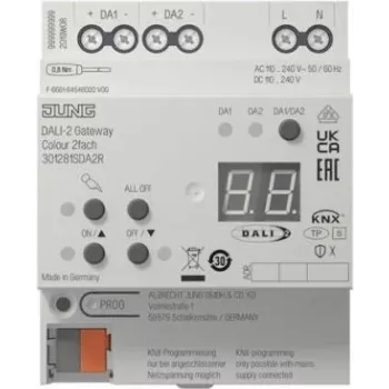 Gateway Jung 30128 1S DA2 R KNX DALI-2 gateway kleur 2-kanaals