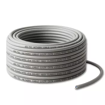 UTP-patchkabel CAT6 koper Cu 100 m grijs – QOLTEC 54560
