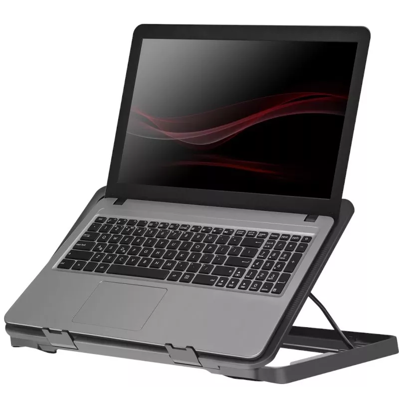 Notebook koelpad DEFENDER NS-503 voor laptops tot 43,2 cm (17 inch), 2 ventilatoren, USB-gevoed, zwart