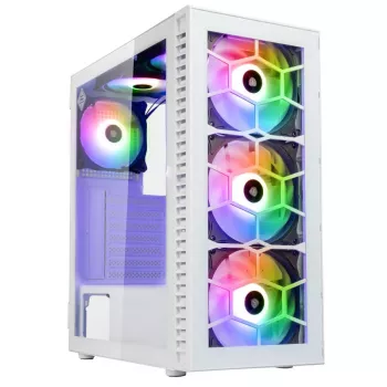 Kolink Observatory HF Glass ARGB Midi-Tower - wit