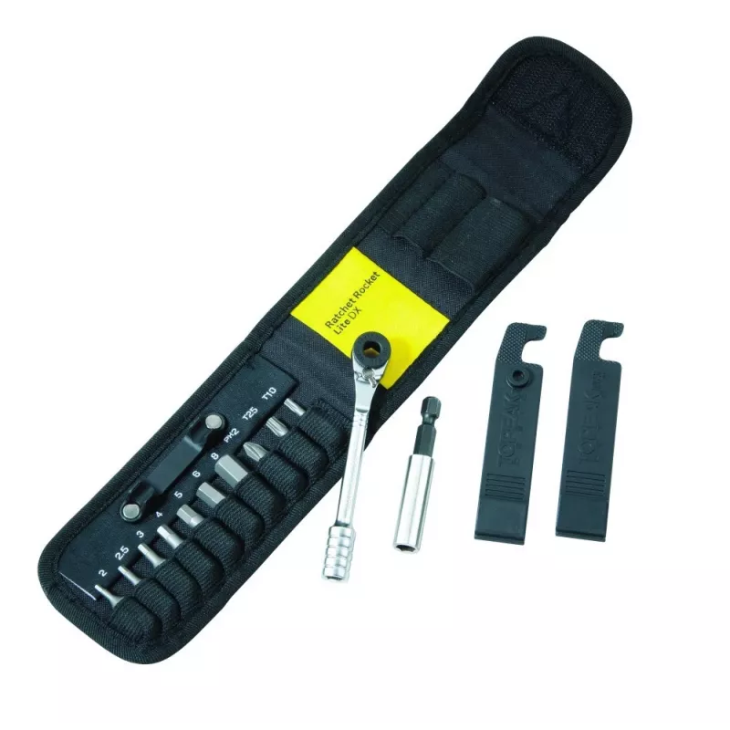 TOPEAK Ratchet Rocket Lite DX schroevenset, compacte ratel-multitool (T-TT2524)