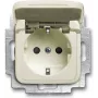 BUSCH JAEGER 20 EUKB-212 - CEE 7/3 - 2P+E - beige - 250 V - 16 A - 71 mm