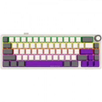 Draadloos mechanisch gaming-toetsenbord LORGAR KBP70MW 65%-layout beige
