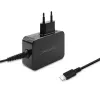 Mobiele oplader QOLTEC 51024 – universele AC-indoorlader, 65 W PD, 20 V/3,25 A, 1,2 m kabel, zwart