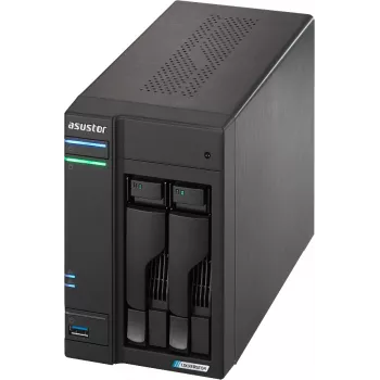 Asustor LOCKERSTOR 2 Gen2 (AS6702T) NAS desktop Intel® Celeron® N5105 4 GB DDR4 0 TB ADM zwart