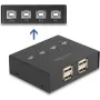 DeLOCK USB 2.0-switch 4 pc naar 4 apparaten zwart 0,48 Gbit/s