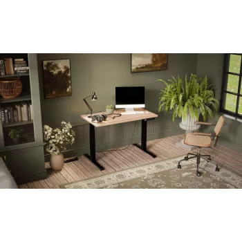 Bureau met elektrische hoogteverstelling MOON 121x67x72-120 zwart/lichtbruin
