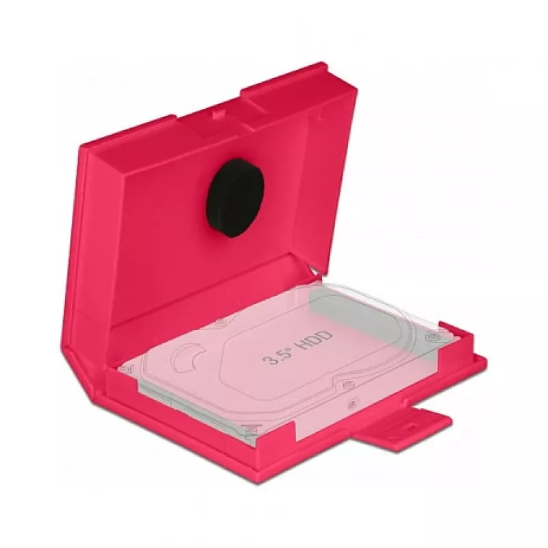 Beschermdoos DeLOCK 18374 voor 3,5-inch hdd rood