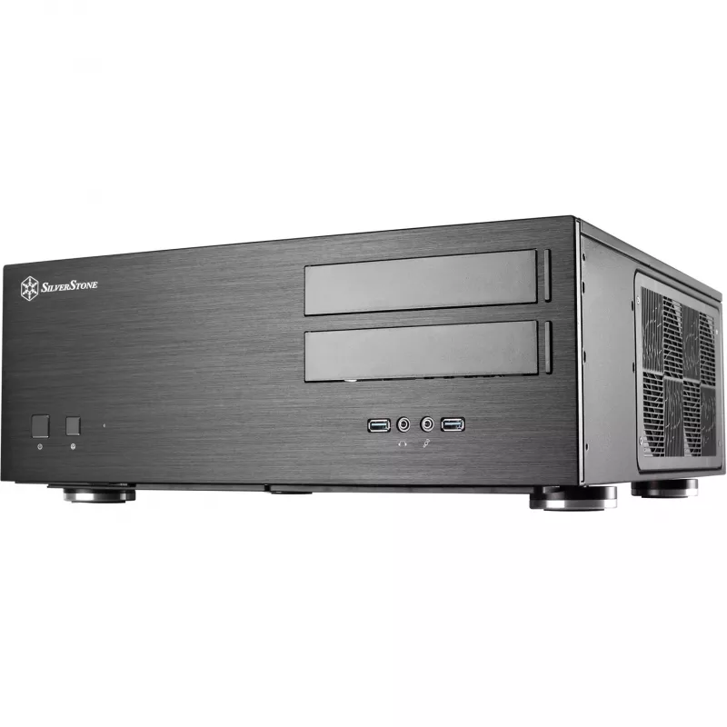 SilverStone Grandia GD08 - Desktop - SSI EEB - zonder voeding - zwart - USB/audio