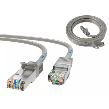 Ethernet-patchkabel Extralink Cat 5e UTP, 10 m, RJ-45–RJ-45, grijs