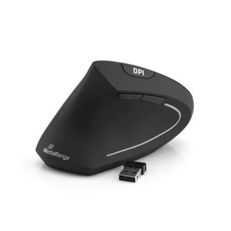 Muis USB optisch draadloos 6-TASTEN/LINKS zwart MROS233 Mediarange