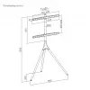 SBOX FS-1246F houder 45–65° kantelbaar, belasting 32 kg, platform 600×400 mm