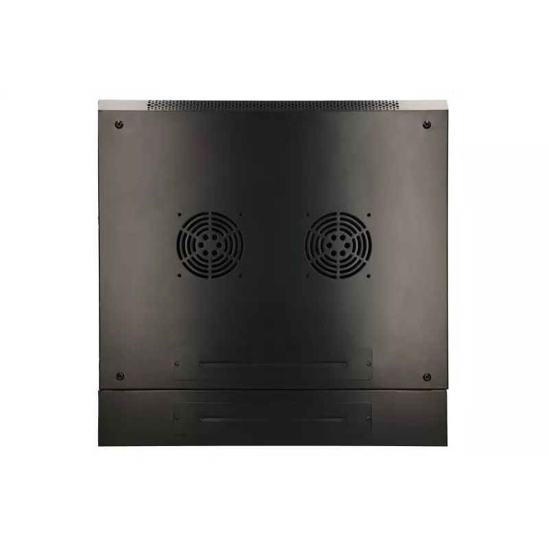 Extralink rackmount-behuizing 9U 600x600 AZH zwart wandgemonteerd, zwaaiend type