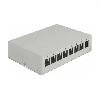 Keystone-patchpaneel DeLOCK 43412 8 poorten grijs