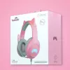 FR-TEC Tanooki hoofdtelefoon bedraad hoofdbeugel gaming grijs - roze (FT2021)
