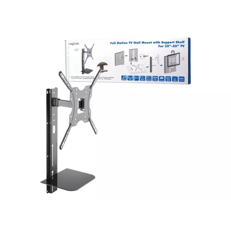 TV-houder LogiLink BP0048 55 inch zwart roestvrij staal