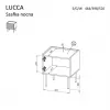 Nachtkastje Cama meble LUCCA, 2 stk., 47x40x52 cm, zwart, MDF/spaanplaat