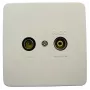 Wandcontactdoos voor tv en radio Maximum 63501 — coaxiale tv/UKW-contactdoos voor wandmontage