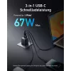 Indoor USB-snellader Anker Prime A2669313 – 67 W, 1×USB-A, 2×USB-C, zwart