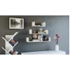 Topeshop MOBI 3P BIEL Plank Zwevende plank Wandmontage Spaanplaat, Wit