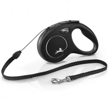 Flexi New CLASSIC 5 m zwart honden-rolriem