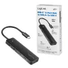 USB-C-hub, 4 poorten 2x USB-A, 2x USB-C, zwart