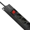 Qoltec aluminium PDU voor RACK | 16A | 16 x Schuko | verticaal | 1,8 m