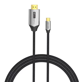 Vention USB-C-naar-HDMI-kabel CRBBH – 2 m, 4K@60Hz, zwart, USB-C naar HDMI