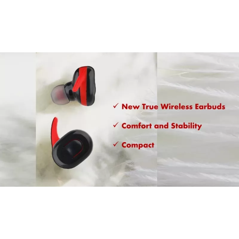 Earbuds V.Silencer Ture Wireless Earbuds zwart/rood