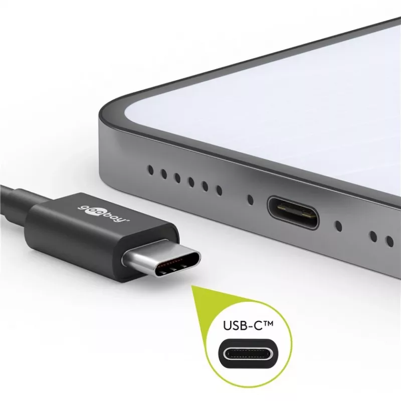 Goobay 51243 USB-kabel 2 m USB 2.0 USB-C zwart (51243)