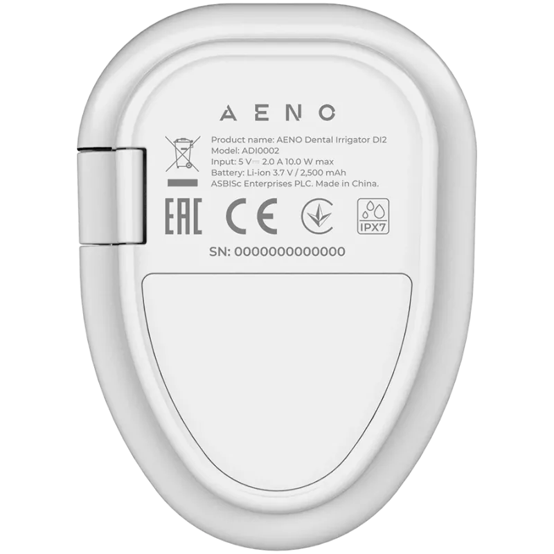 Monddouche: 3,7V, 8W, 2500mAh, 200ML
