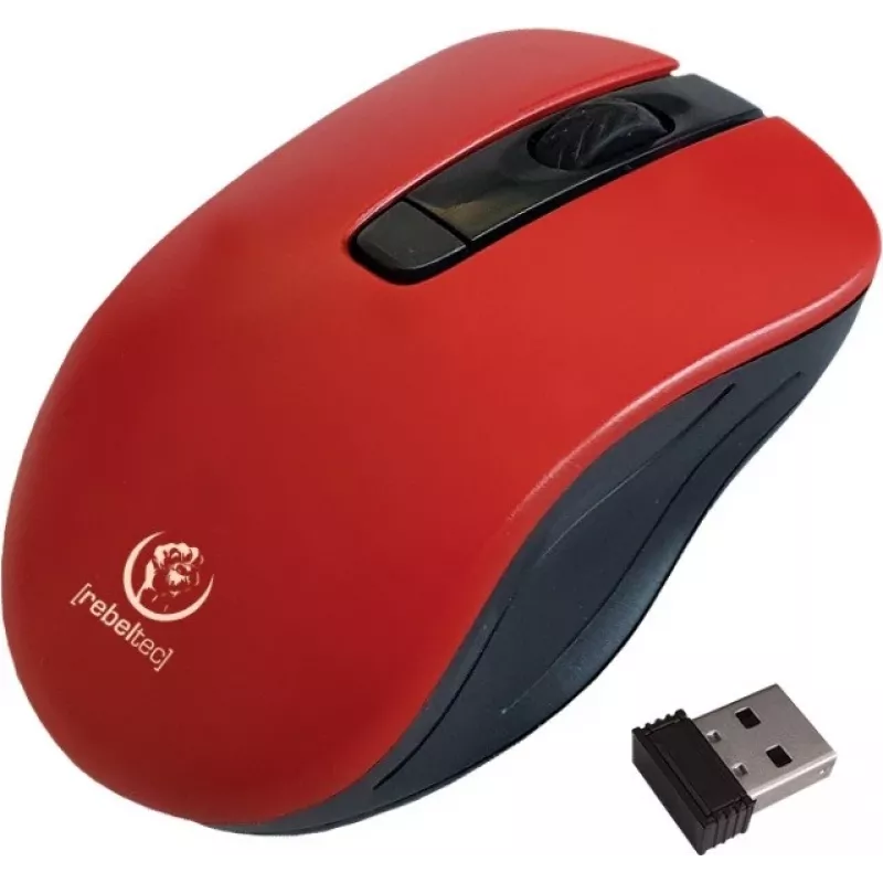 Optische draadloze muis Rebeltec STAR rood