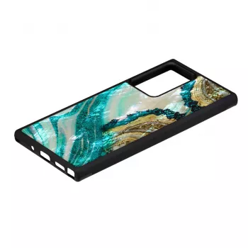 Hoesje iKins voor Samsung Galaxy Note 20 Ultra — aqua-agaatdesign