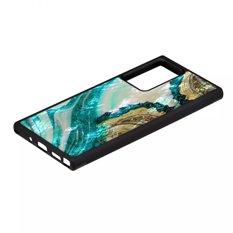 Hoesje iKins voor Samsung Galaxy Note 20 Ultra — aqua-agaatdesign