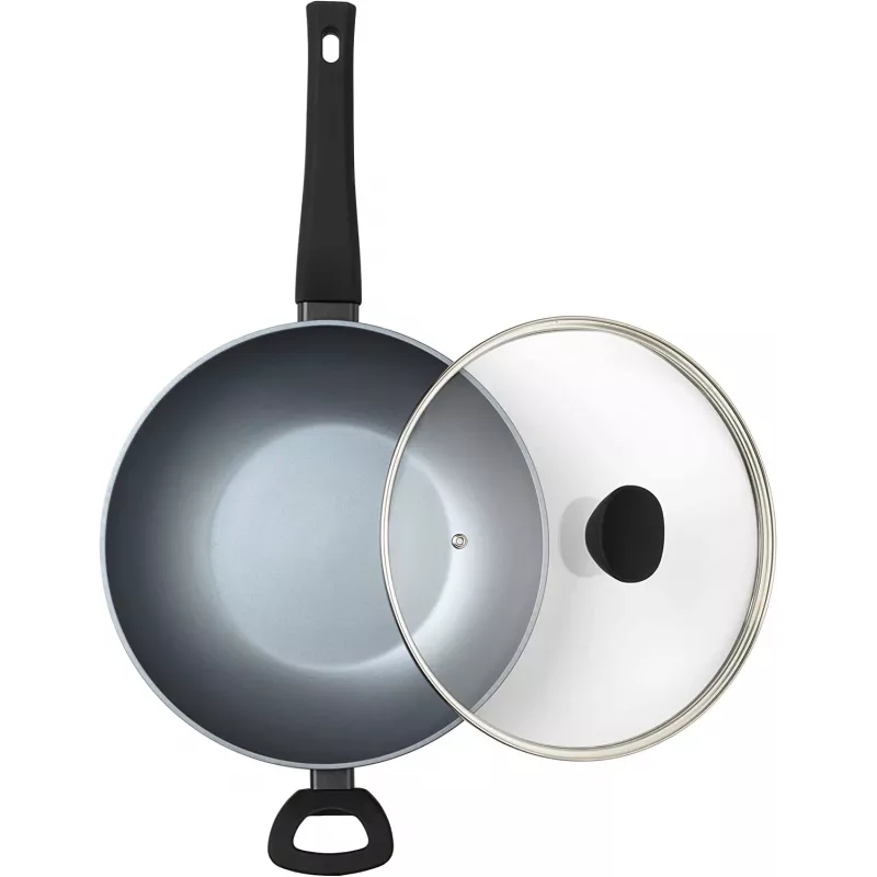 Wok Russell Hobbs RH01709EU 28 cm parelmoer, kookpan met antiaanbaklaag