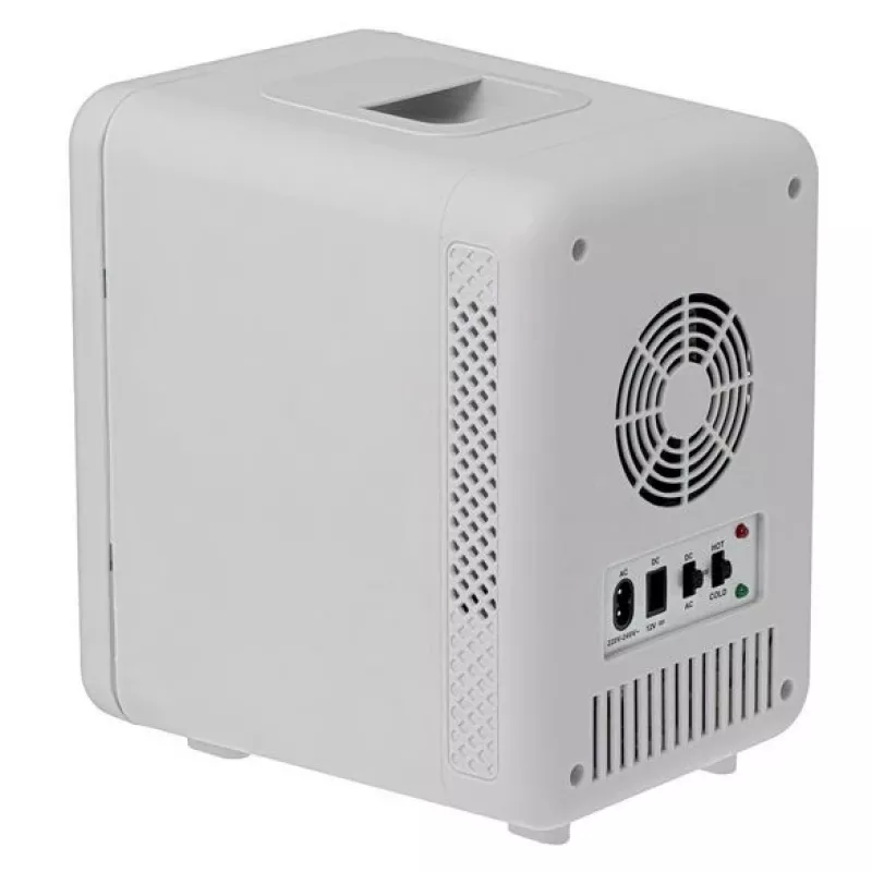 Minikoelkast Adler AD 8084G — compact grijs 12V/230V, 4 L inhoud, draagbaar, deur rechtsdraaiend