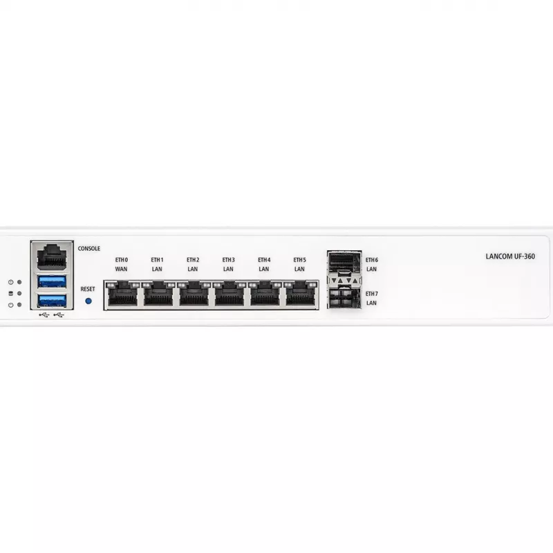 LANCOM R&S Unified Firewall UF-360 - firewall - 8 poorten - GigE - 1U - rack-monteerbaar