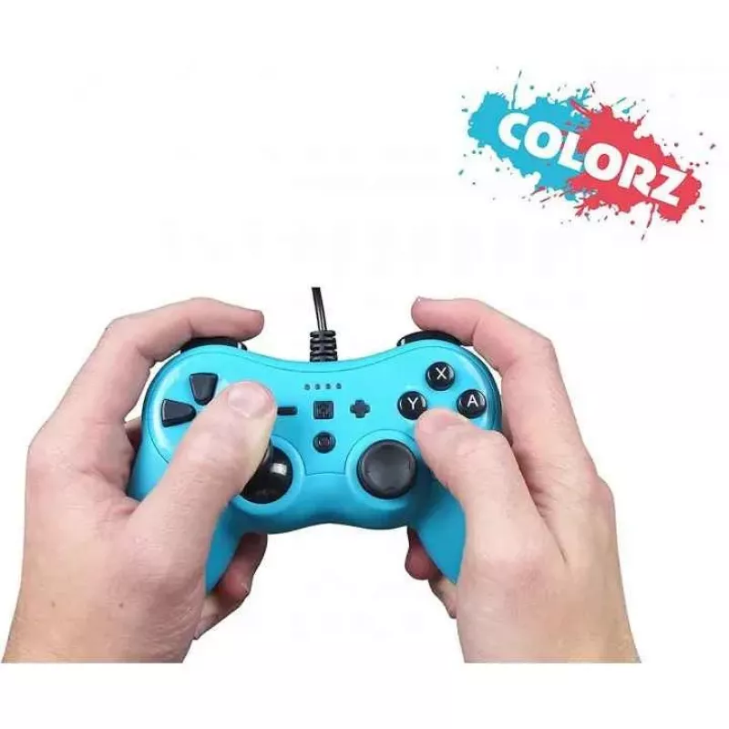 Bedrade controller SUBSONIC SA5488-1 Neon Blue — voor Nintendo Switch, bedrade verbinding