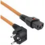 ACT netkabel CEE 7/7 stekker (haaks) - C13 IEC Lock oranje 2 m, EL247S