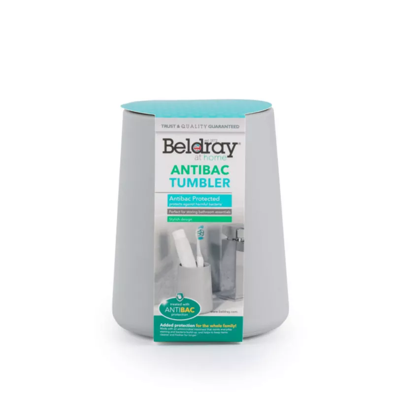 Opbergbeker Beldray LA033347UFFAS Antibac grijs — badkameraccessoire, antibacteriële spoelbeker