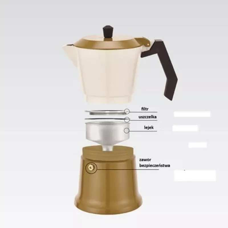 Espressomaker Maestro MR-1657-6-BEIGE aluminium 6 kops