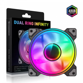 Gamemax | behuizingsventilator | DUAL RING INFINITY | zwart
