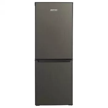Koel-vriescombinatie MPM MPM-215-KB-39/E — 215 l, vriesvak onder, Dark Inox, omkeerbare deurscharnieren, LED-verlichting