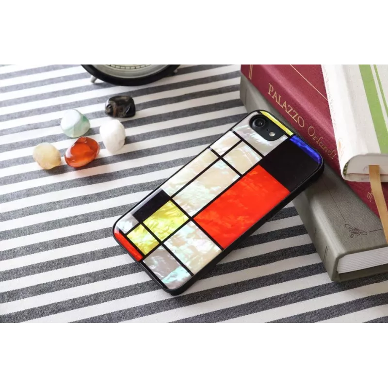 iKins hoesje voor Apple iPhone 8/7 Mondrian zwart