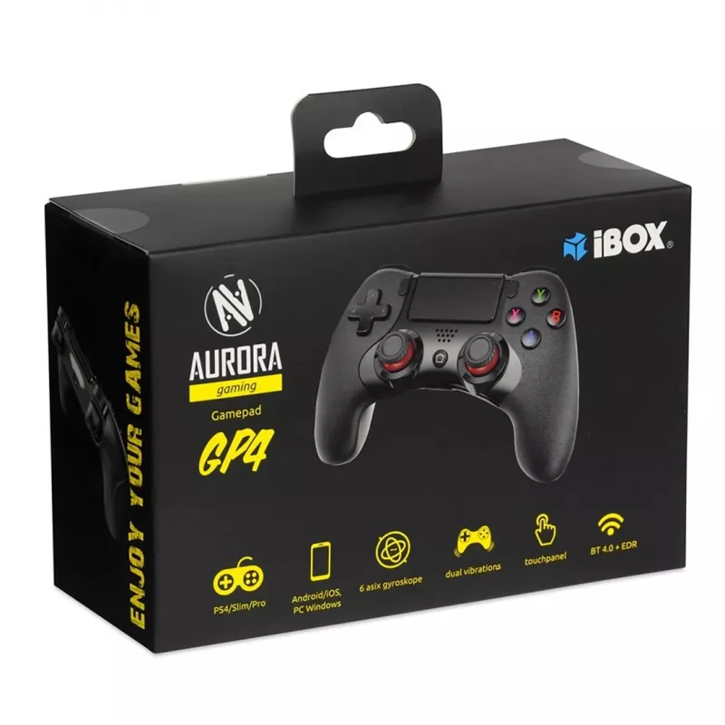 IBox IGP4 Gaming Peripheral zwart Bluetooth gamepad analoog/digitaal Android, PC, PlayStation 4, iOS